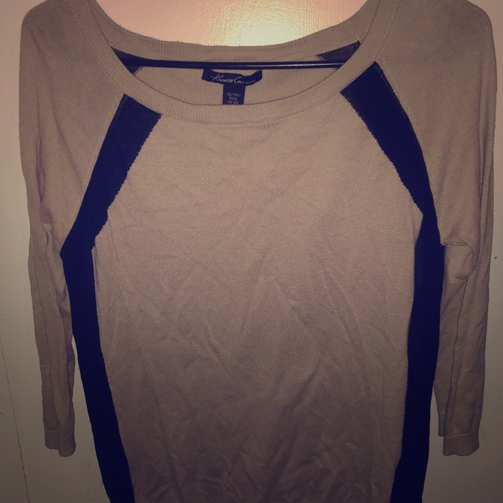 kenneth cole 3/4 sleeve sweater